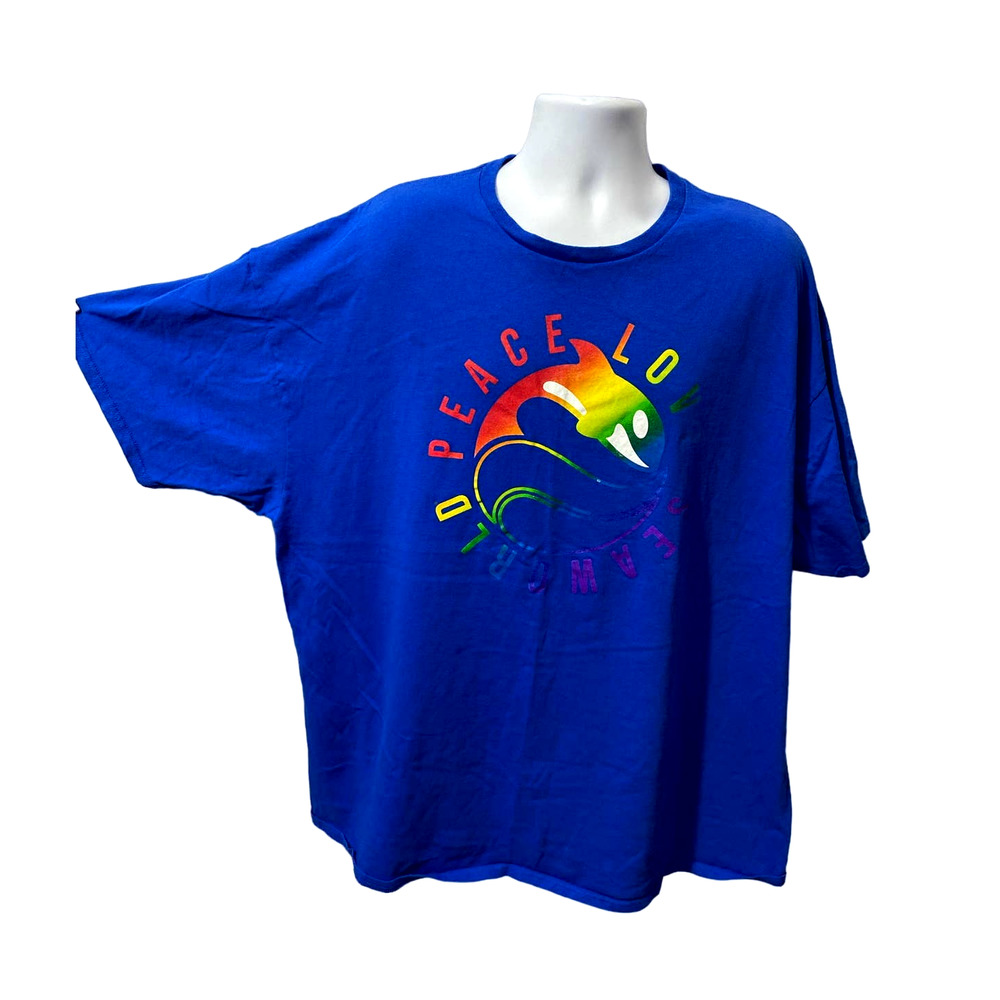 Sea World SeaWorld Shamu Whale Underwater T Shirt Blue Peace Love 4XL